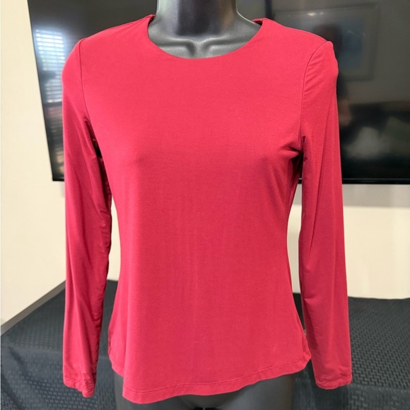 Rachel Zoe Tops - Rachel Zoe‎ Burgundy L/S Blouse Sz:XS Normcore Bodycon